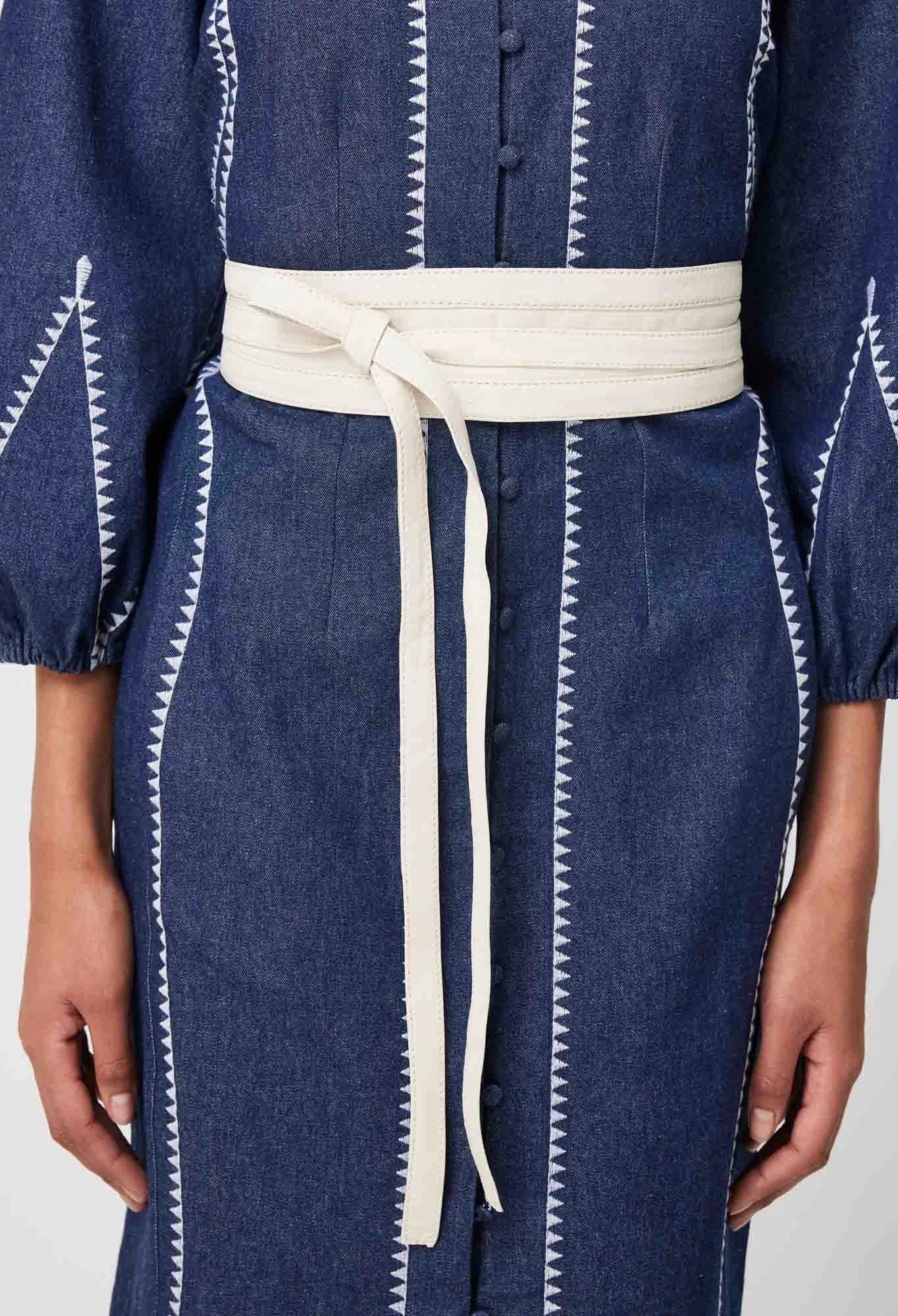 Milton Leather Belt | Ivory