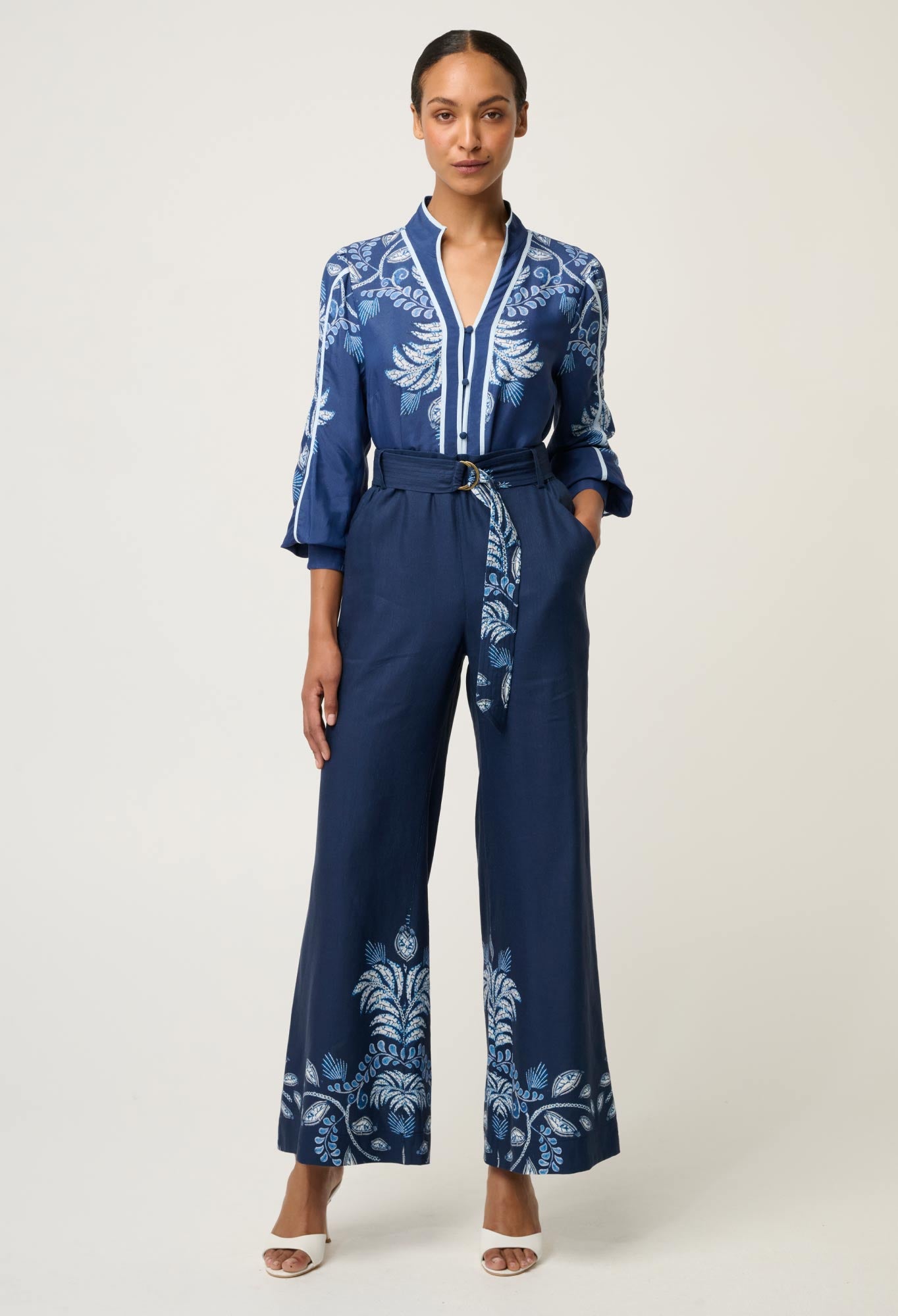 Asher Viscose Faille Shirt in Moonlit Batik