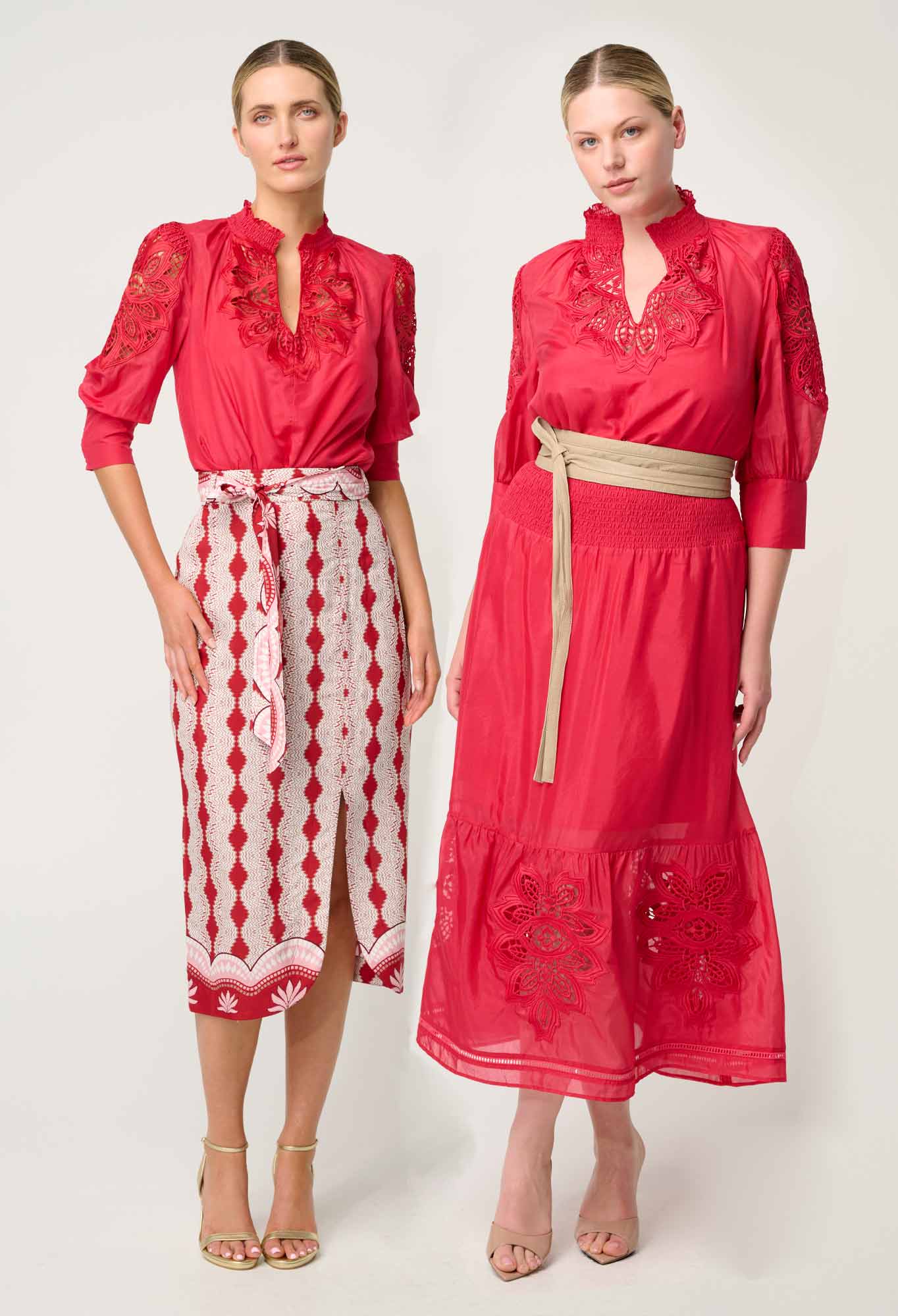 Oleander Blouse in Ruby