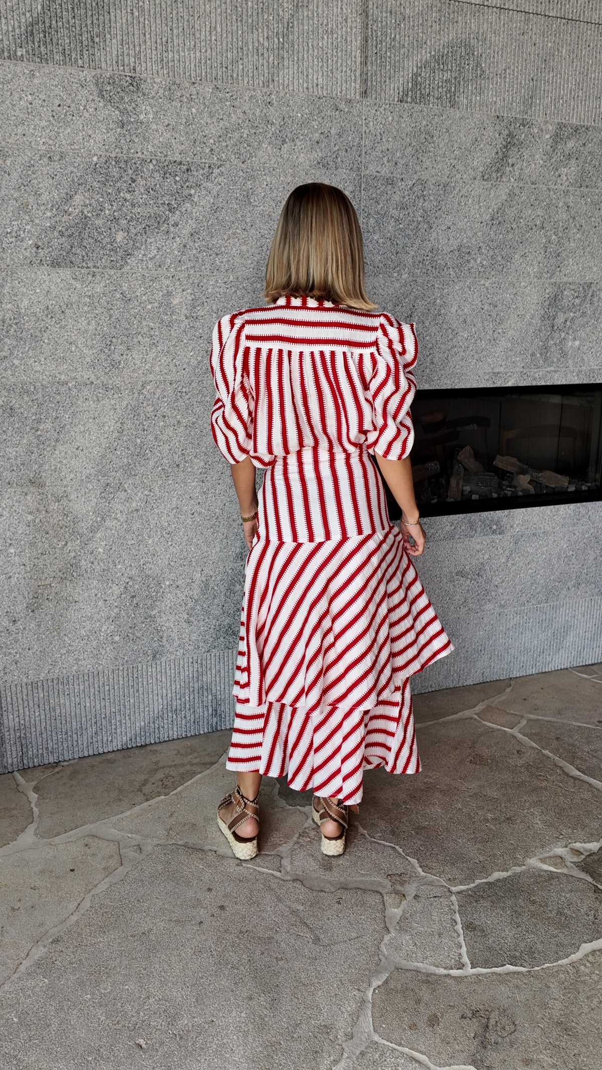 Holly | White & Red Stripe