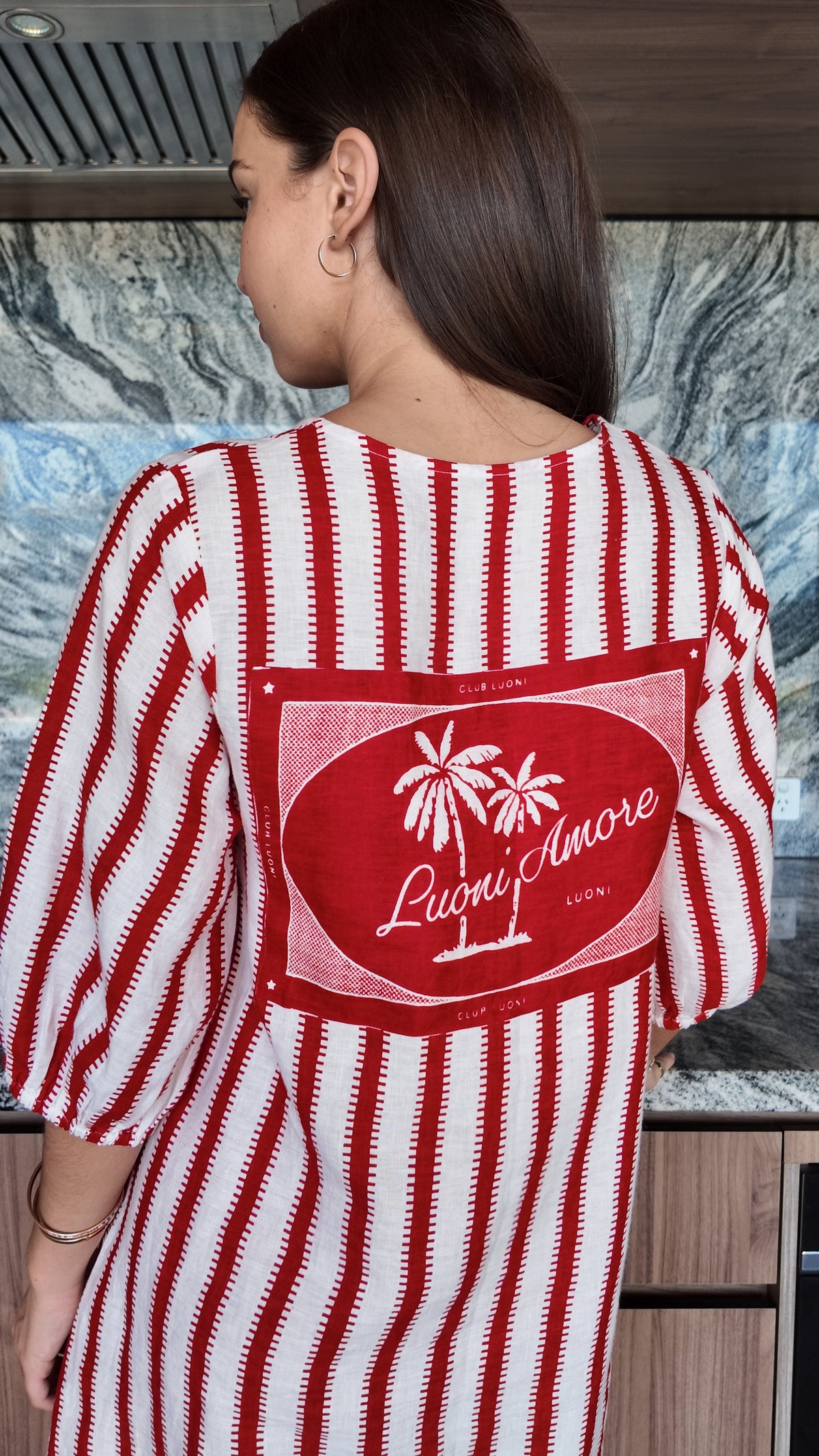 Raffi Mini Dress | Red & White Stripe